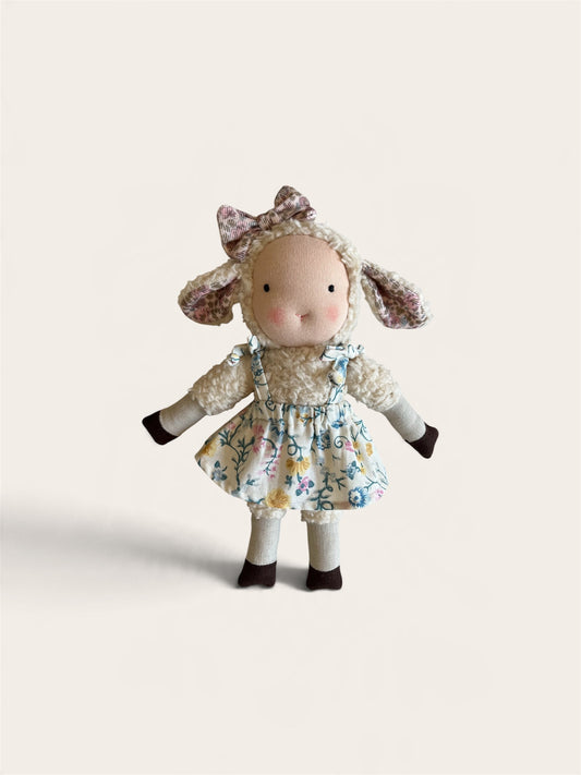 Fluffy lamb inspired by Waldorf doll
