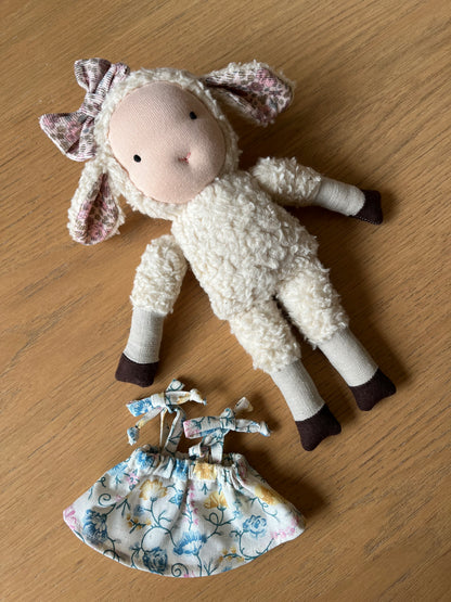 Fluffy lamb inspired by Waldorf doll