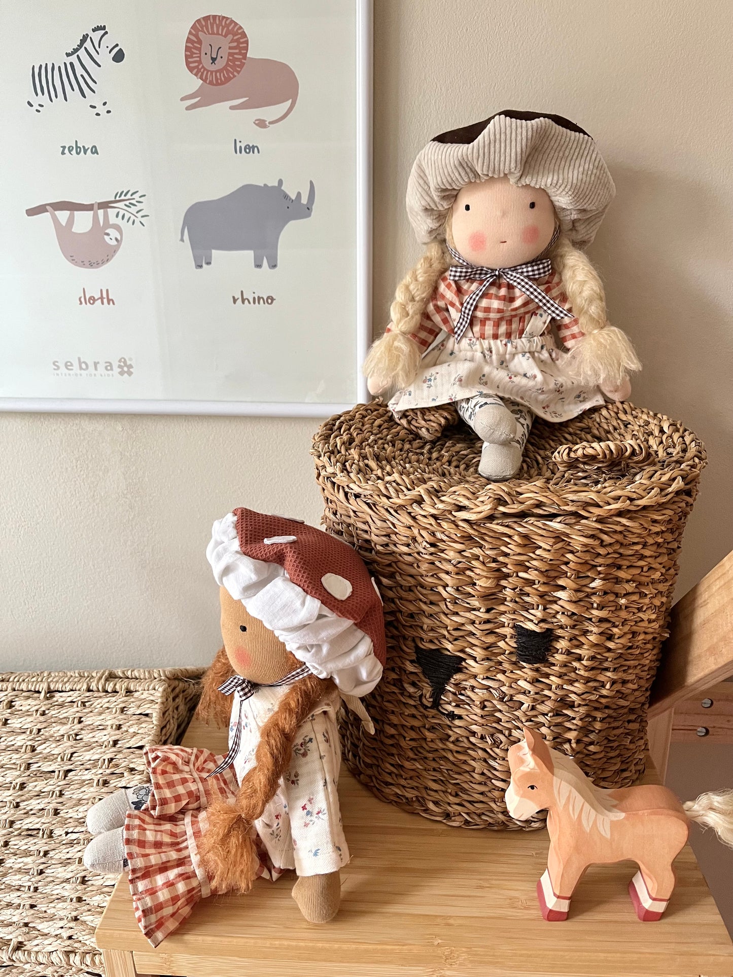 Waldorf doll FLAVIA medium / mushroom collection