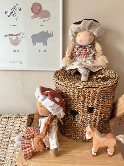 Waldorf doll FLAVIA medium / mushroom collection