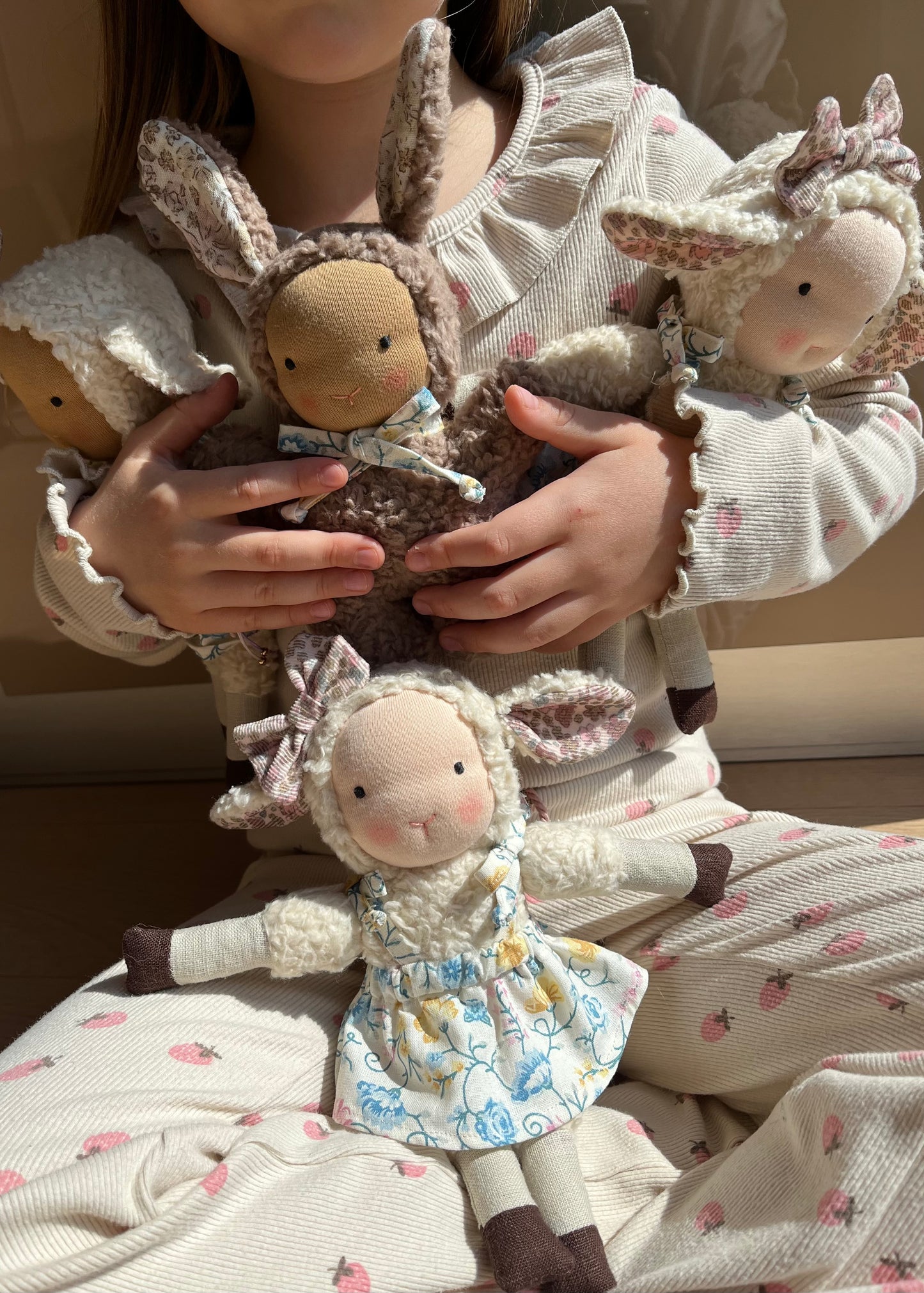 Fluffy lamb inspired by Waldorf doll