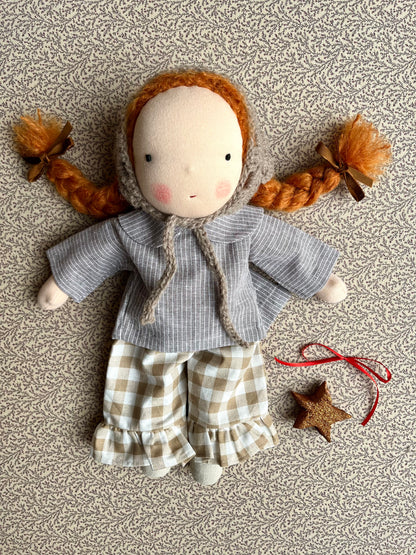 Waldorf doll RORI ENYA medium / gingham collection