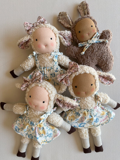 Fluffy lamb inspired by Waldorf doll