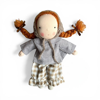 Waldorf doll RORI ENYA medium / gingham collection